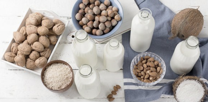 Alternative types of milks. Vegan non-dairy milk. want-to-be-vegan-blog-header